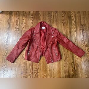 BB Dakota: Red Faux Leather Jacket